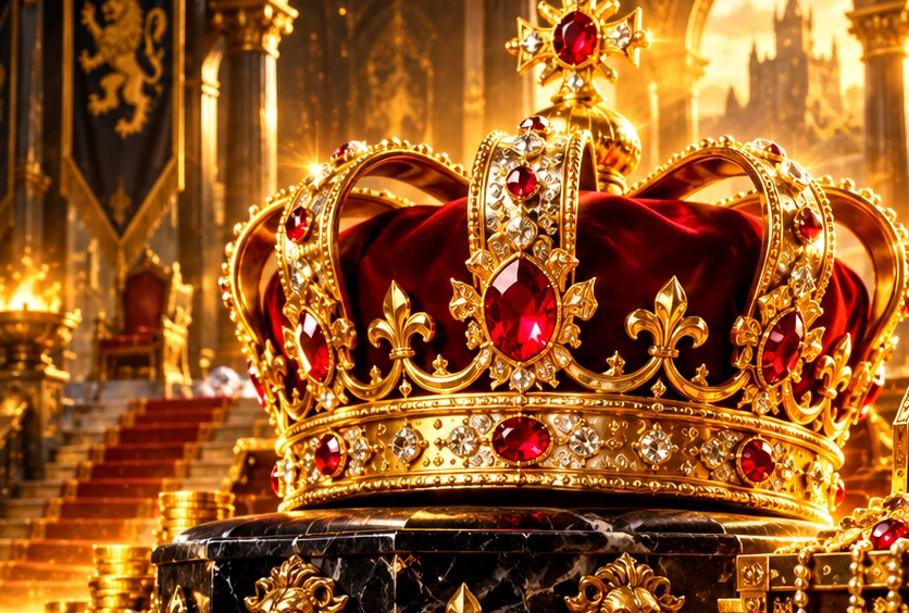 Royal architectural details, gold ornament and the light of the treasury